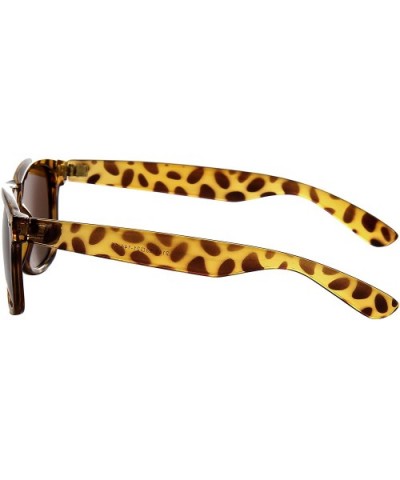 Classic 80's Vintage Style Design Polarized Sunglasses - Brown - CP12NGGCCPE $6.96 Goggle