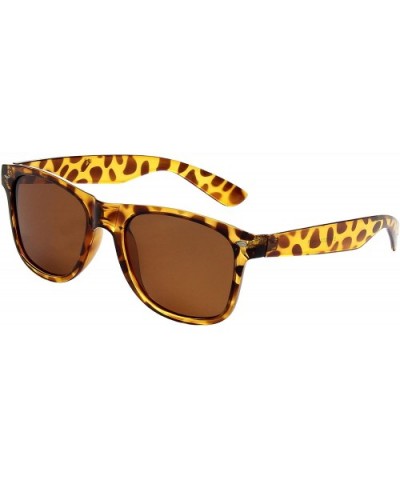 Classic 80's Vintage Style Design Polarized Sunglasses - Brown - CP12NGGCCPE $6.96 Goggle