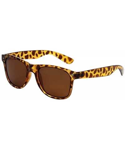 Classic 80's Vintage Style Design Polarized Sunglasses - Brown - CP12NGGCCPE $6.96 Goggle