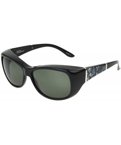 Women's Haven-morgan Pearl Rectangular Fits Over Sunglasses - Black/Green - C3196EY8KCS $24.00 Rectangular