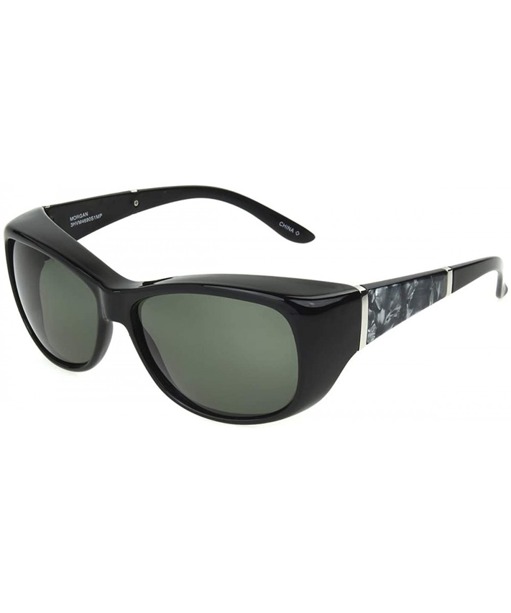 Women's Haven-morgan Pearl Rectangular Fits Over Sunglasses - Black/Green - C3196EY8KCS $24.00 Rectangular