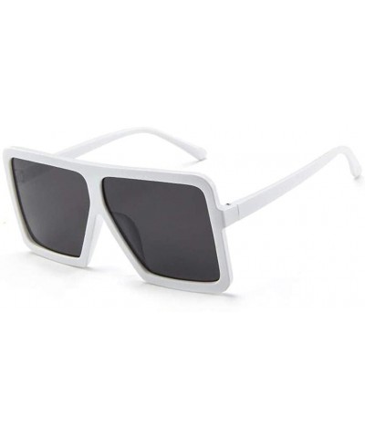 Vintage Sunglasses- Retro Glasses Unisex Big Frame Sunglasses Eyewear - White - C518RS2QMRI $3.96 Round