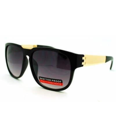 Unisex Fashion Sunglasses Stylish Designer Square Shades - Matte Black - CV11Q0P5WUT $7.40 Square