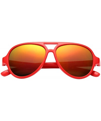 Pilot Kids Polarized Bendable Sunglasses for Boys and Girls - BPA Free - Scarlet Red - Polarized Lava Red - CH18GL662C7 $9.04...