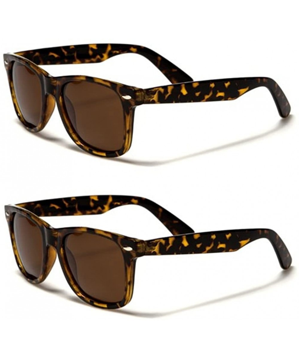 Retro Rewind Classic Polarized Sunglasses 2-Pack Tortoise - C912KN42FT3 $11.76 Wayfarer