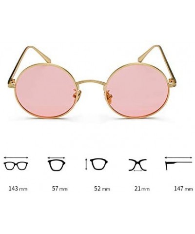 Men's Sunglasses Fashion Round Eyeglasses Metal Frame Women Driving Sun Glasses UV400 Protection Eyewear - CD18XM8OC89 $14.72...