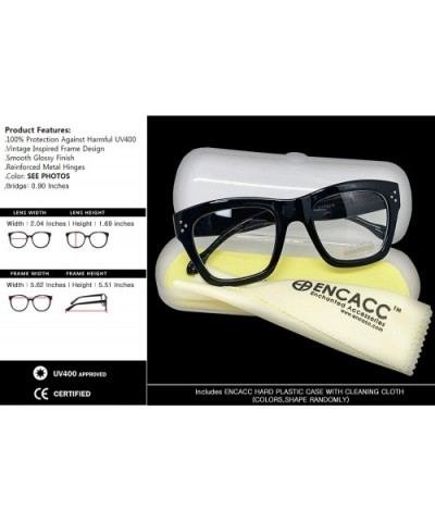 Vintage Inspired Geek Oversized Square Thick Horn Rimmed Eyeglasses Clear Lens - Black 00013 - CF18Y8KS3AW $11.06 Square