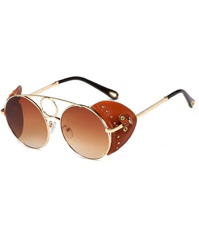Steampunk Sunglasses Vintage Retro Eyewear UV 400 Protection Matel Frame - 3 - CV1992OSNYI $17.03 Shield