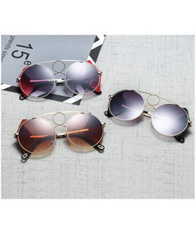 Steampunk Sunglasses Vintage Retro Eyewear UV 400 Protection Matel Frame - 3 - CV1992OSNYI $17.03 Shield