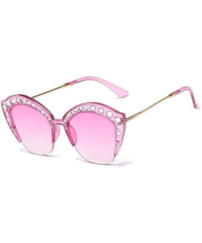 Retro Fashion Sunglasses Non-Polarized Personality Anti-UV Eyewear Casual Sunglasses - Purple - CY18A7I3T4I $8.72 Wrap