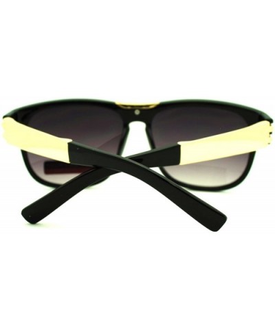 Unisex Fashion Sunglasses Stylish Designer Square Shades - Matte Black - CV11Q0P5WUT $7.40 Square