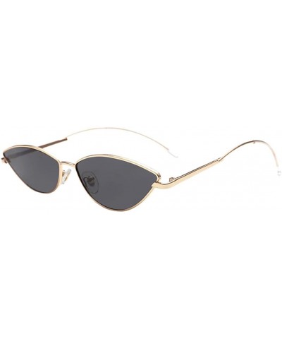 Women's Retro Cat Eye Small Oval Shades Frame UV Protection Polarized Sunglasses - B - CS18E7K6NCI $13.26 Cat Eye