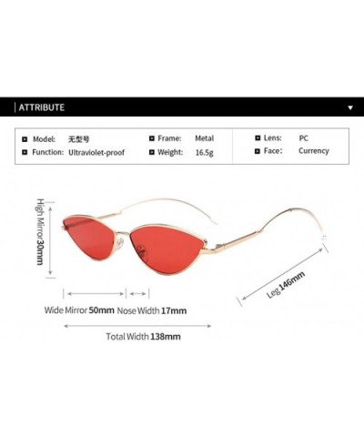 Women's Retro Cat Eye Small Oval Shades Frame UV Protection Polarized Sunglasses - B - CS18E7K6NCI $13.26 Cat Eye