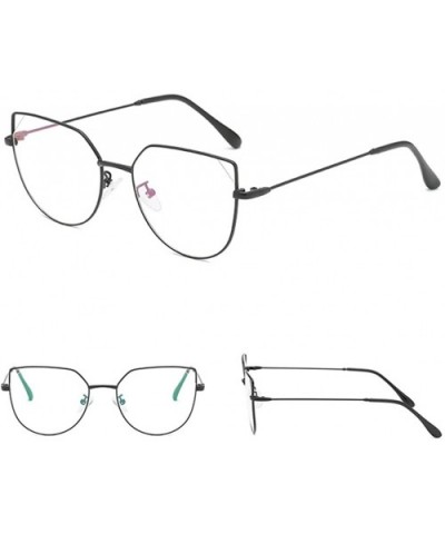 Fashion Square Clear Lens Glasses-Classic Vintage Retro Style Metal Frame Sunglasses Eyewear - E - C1196ILESM8 $5.75 Semi-rim...