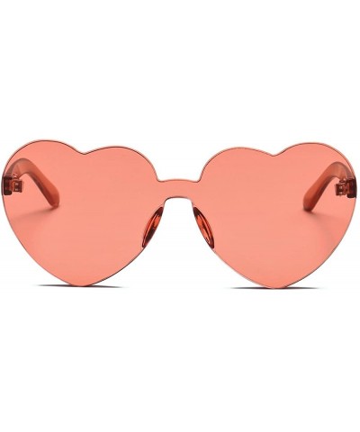 Women Fashion Heart-shaped Shades Sunglasses Integrated UV Candy Colored Glasses - E - CI18MHL9QX8 $4.68 Sport