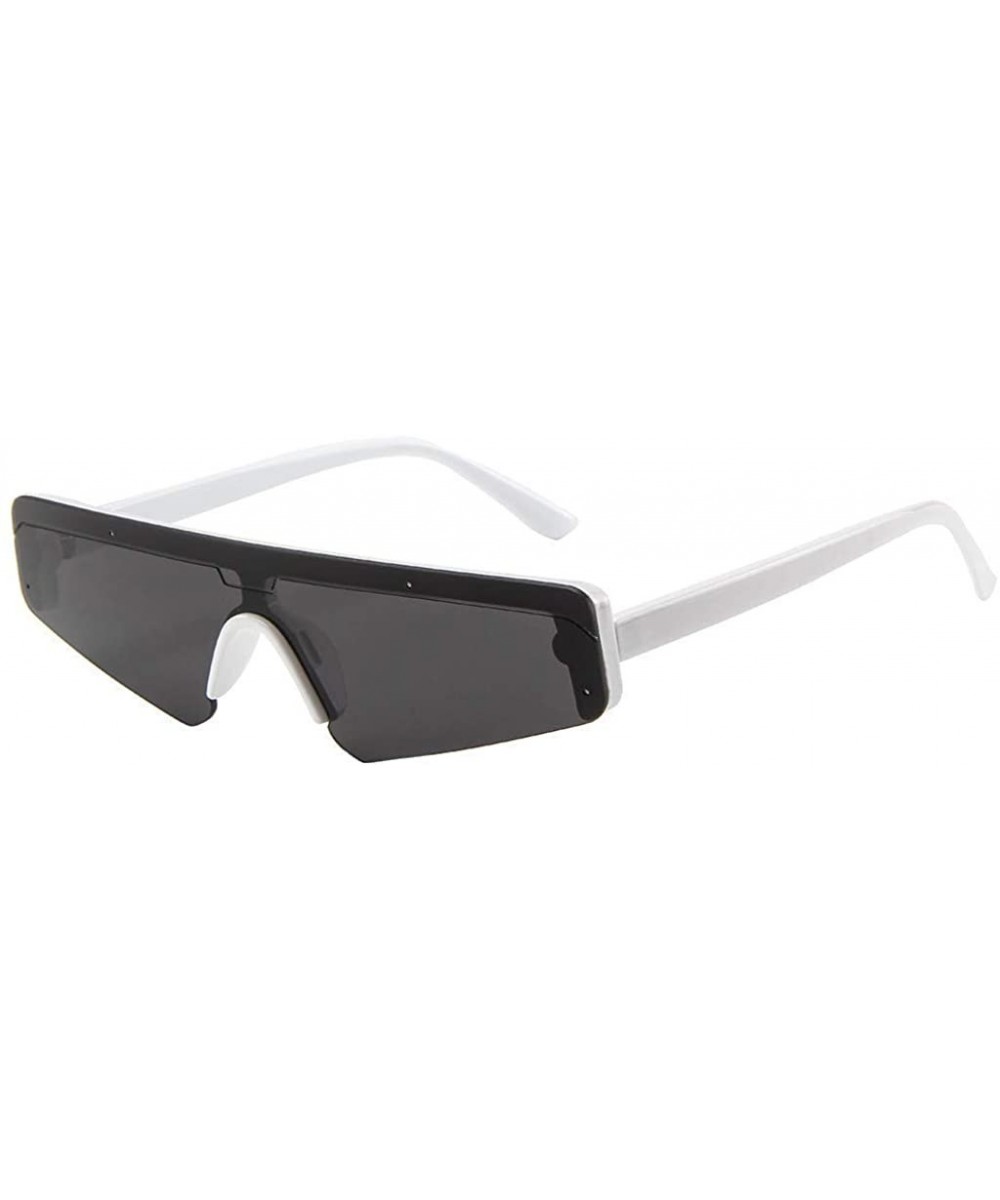 Unisex Retro Sunglasses Square Small Frame Sunglasses Fashion Sun Glasses - White - CI18TI990EQ $7.02 Oval