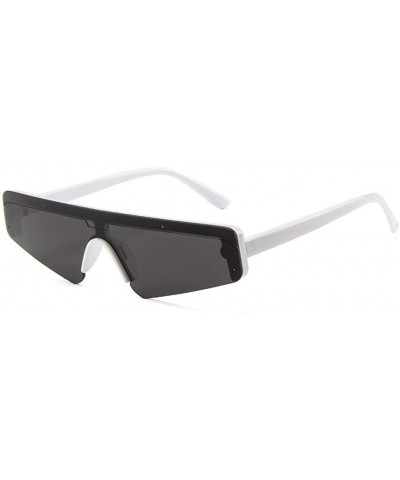 Unisex Retro Sunglasses Square Small Frame Sunglasses Fashion Sun Glasses - White - CI18TI990EQ $7.02 Oval