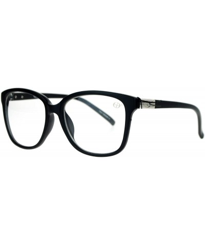 Designer Fashion Clear Lens Glasses Stylish Square Frame UV 400 - Matte Black - CY1898SLECK $7.37 Square