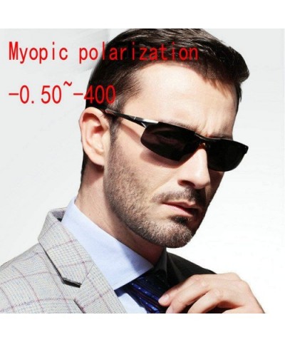 Aluminum magnesium Custom Made Myopia Minus Polarized Lens Sport Polarized Sunglasses black Anti-wind Goggle - C118SCWT4GE $1...