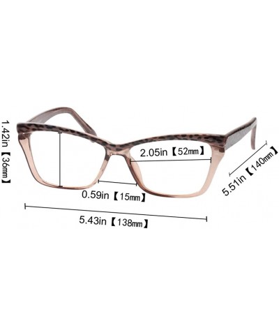 Womens Leopard Butterfly Reading Glasses Fashion Eye Glass Frame - 2 Pairs / Gray + Tea - CH18IIQQRG6 $7.41 Butterfly