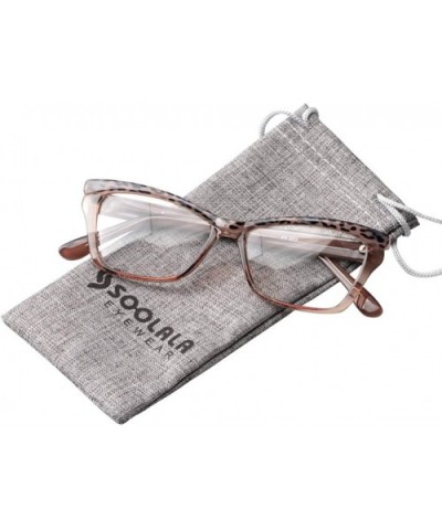 Womens Leopard Butterfly Reading Glasses Fashion Eye Glass Frame - 2 Pairs / Gray + Tea - CH18IIQQRG6 $7.41 Butterfly