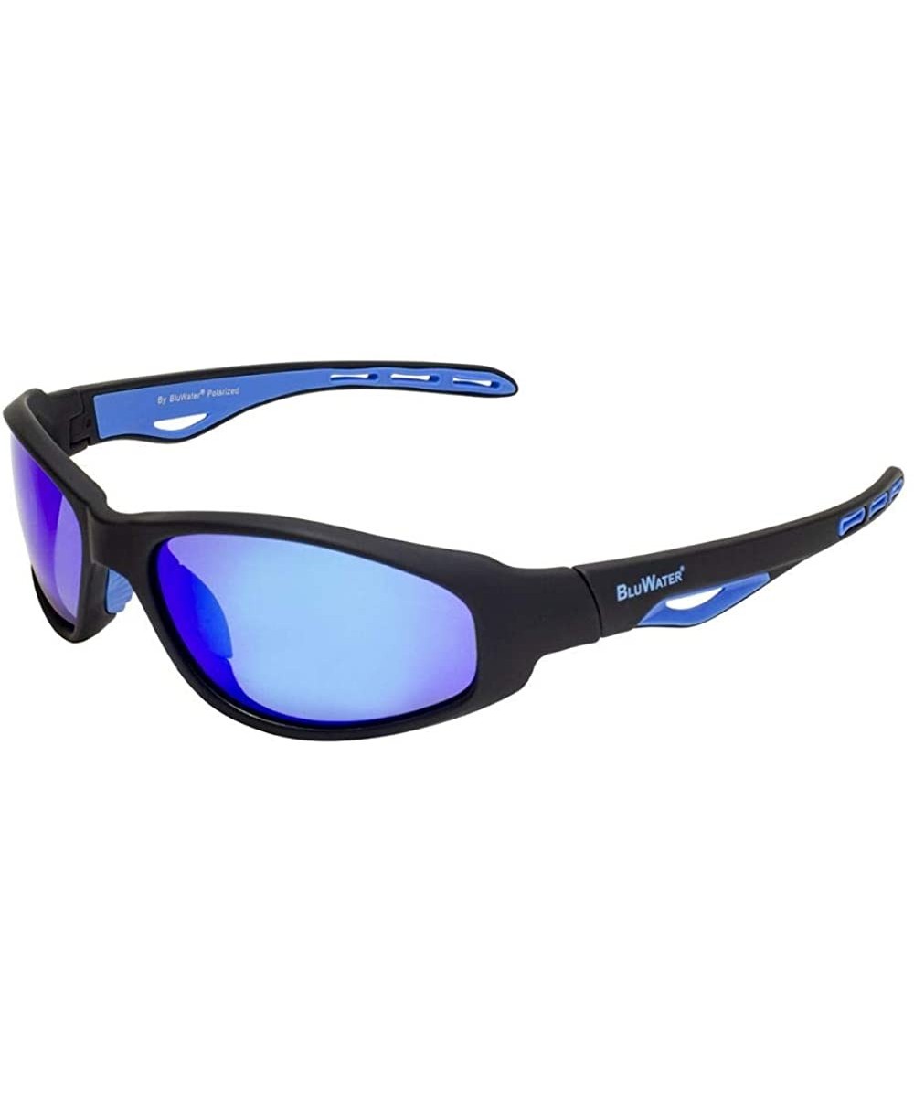 Buoyant 2 Water Sports Floating Sunglasses Black with G-Tech Blue Mirror Lens - CZ18MHGXQO9 $20.88 Wrap