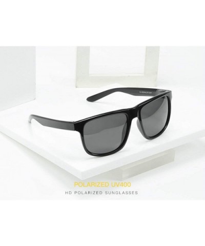 Hot pop sunglasses polarized lenses stylish men driving sunglasses - Sand Black C3 - CQ1904W9KUM $11.81 Round