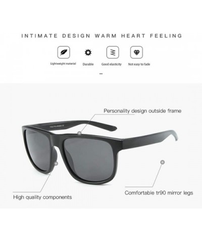 Hot pop sunglasses polarized lenses stylish men driving sunglasses - Sand Black C3 - CQ1904W9KUM $11.81 Round