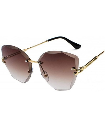 DESIGN Fashion Sun Glasses RimlWomen Sunglasses Vintage Alloy Frame Classic Shades Oculo - 5 - CF197Y6YW3R $15.65 Oversized