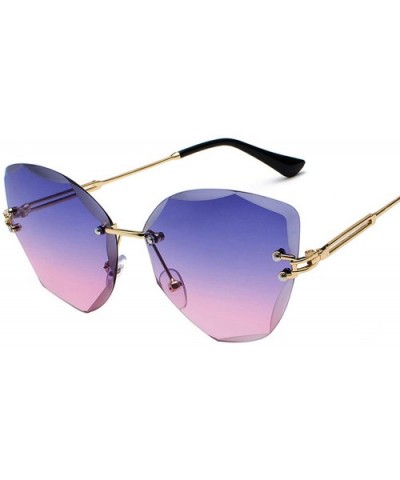 DESIGN Fashion Sun Glasses RimlWomen Sunglasses Vintage Alloy Frame Classic Shades Oculo - 5 - CF197Y6YW3R $15.65 Oversized