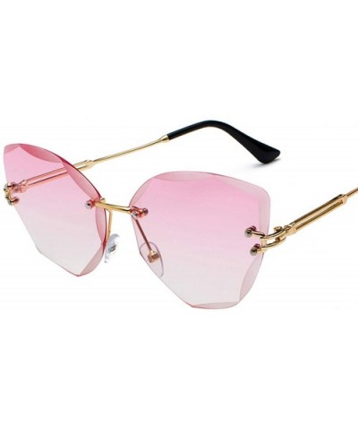 DESIGN Fashion Sun Glasses RimlWomen Sunglasses Vintage Alloy Frame Classic Shades Oculo - 5 - CF197Y6YW3R $15.65 Oversized