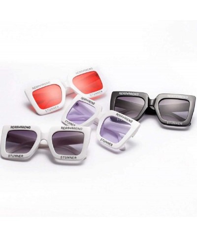 Oversized Black Sunglasses 2020 Women Retro Vintage Square Sun Glasses Men Luxury Brand Gradient Shades Eyewear - C71965OG2UE...