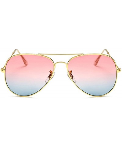 Lightweight Grandient Classic Aviator Style Metal Frame Sunglasses WITH CASE Colored Lens 58mm - C618XT0OOLW $9.39 Oversized