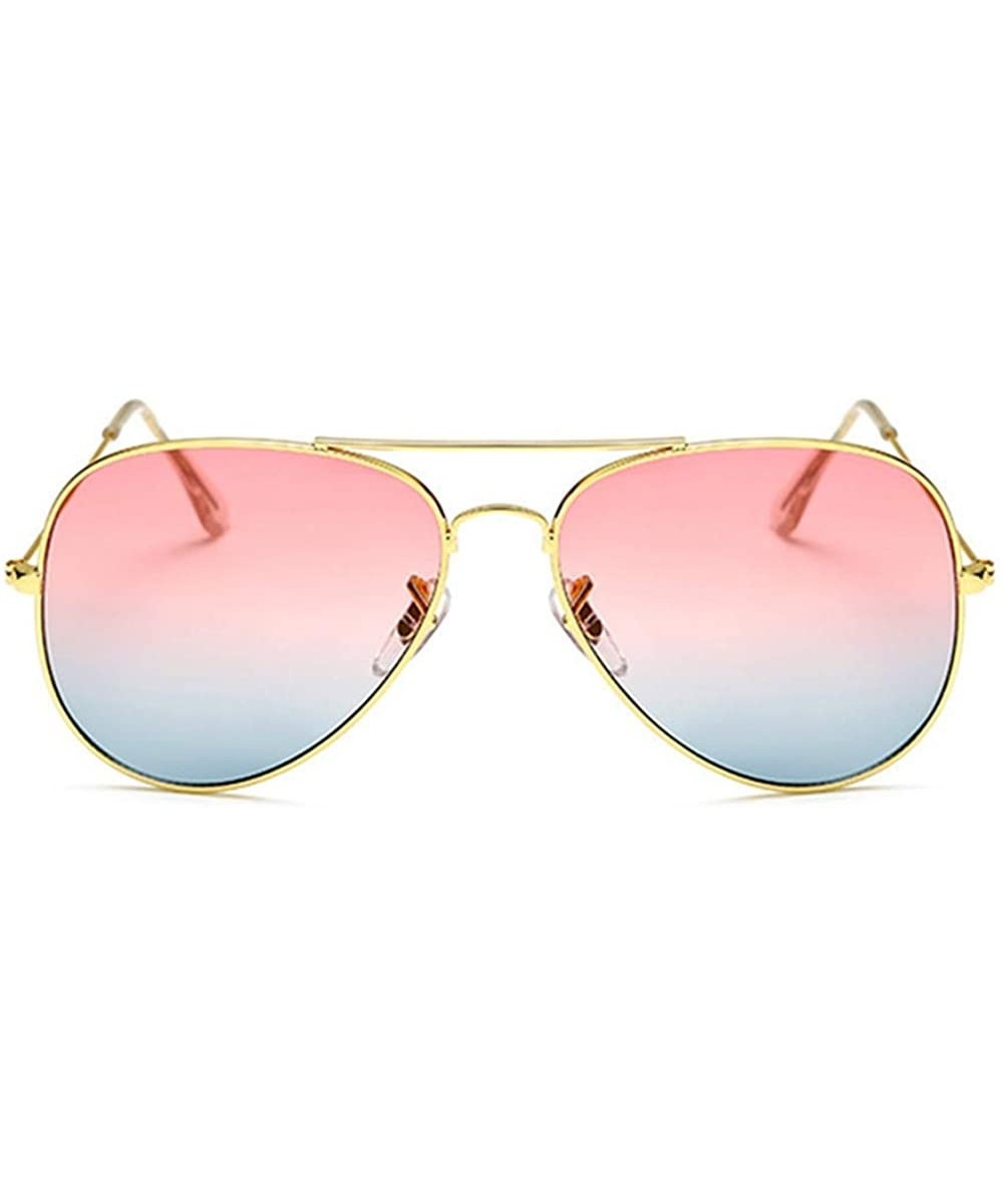 Lightweight Grandient Classic Aviator Style Metal Frame Sunglasses WITH CASE Colored Lens 58mm - C618XT0OOLW $9.39 Oversized