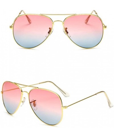 Lightweight Grandient Classic Aviator Style Metal Frame Sunglasses WITH CASE Colored Lens 58mm - C618XT0OOLW $9.39 Oversized