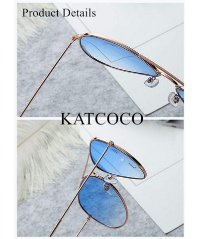 Lightweight Grandient Classic Aviator Style Metal Frame Sunglasses WITH CASE Colored Lens 58mm - C618XT0OOLW $9.39 Oversized