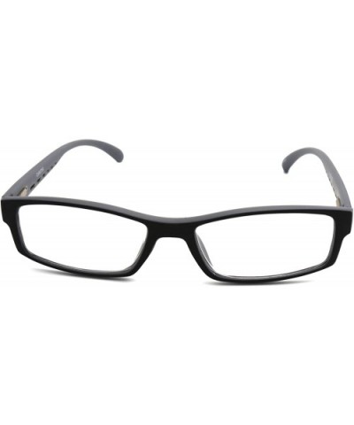 Soft Matte Black w/ 2 Tone Reading Glasses Spring Hinge 0.74 Oz - R1 Matte Black Matte Grey - CI18WXDRE3H $17.04 Rectangular