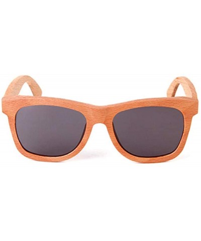 Trendy wooden frame glasses Polarized sunglasses for men and women - Blue-green - CN18XK05HD4 $21.79 Goggle