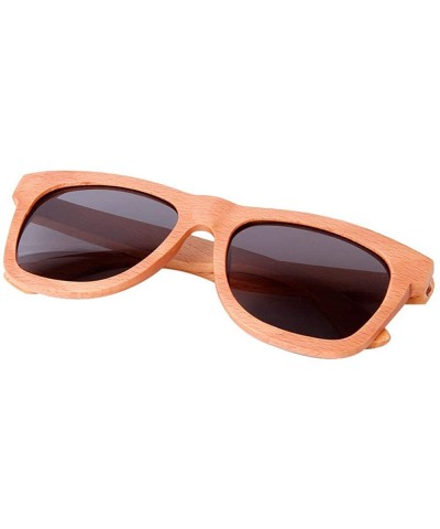 Trendy wooden frame glasses Polarized sunglasses for men and women - Blue-green - CN18XK05HD4 $21.79 Goggle