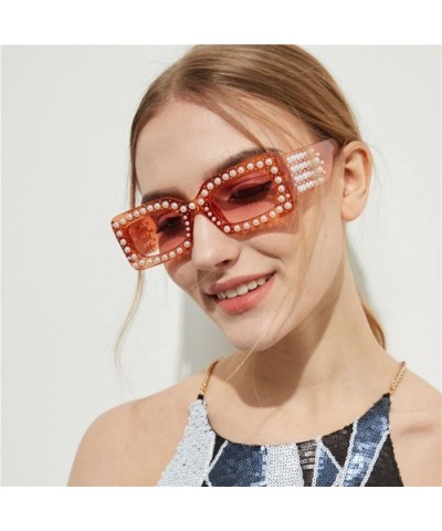 Sunglasses for Women Oversized Sunglasses Pearls Sunglasses Retro Glasses Eyewear Sunglasses for Holiday - C - CI18QXIK5OO $7...