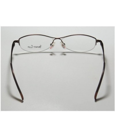 430 Womens/Ladies Cat Eye Half-rim Sunglass Lens Clip-Ons Spring Hinges Eyeglasses/Eyeglass Frame - Mocha - CA123QKWMNP $15.1...