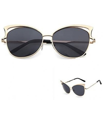 Sunglasses for Women Cat Eye Vintage Sunglasses Retro Oversized Glasses Eyewear - Gray - C718QMYC9DK $6.82 Cat Eye