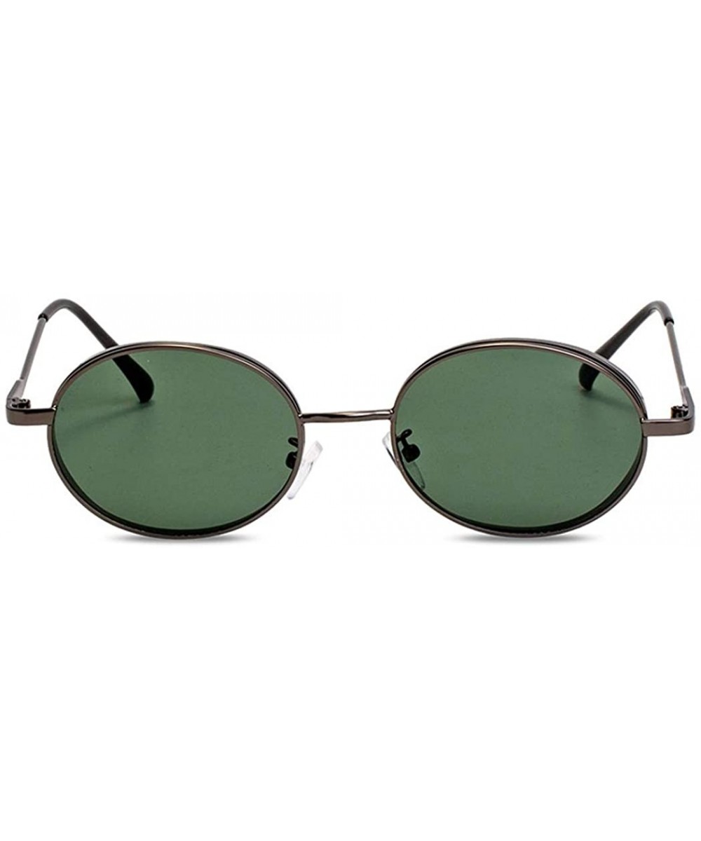 Men and women with the same fashion sunglasses - metal fashion small round mirror - sunglasses - B - CV18SC38N4U $36.30 Aviator