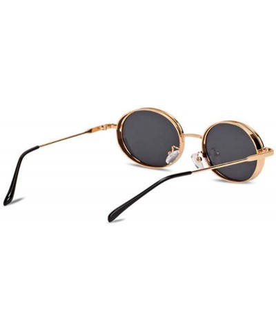 Men and women with the same fashion sunglasses - metal fashion small round mirror - sunglasses - B - CV18SC38N4U $36.30 Aviator