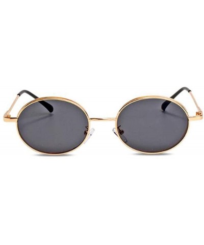 Men and women with the same fashion sunglasses - metal fashion small round mirror - sunglasses - B - CV18SC38N4U $36.30 Aviator