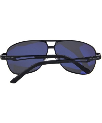 Retro Driving Polarized Driving Sunglasses for Men Rectangular Men's Sun glasses - Black_l - CF18KK90U5R $8.34 Rectangular