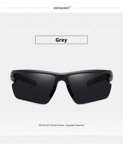 Polarized Sports Sunglasses Cycling Driving Fishing Glasses 5 Interchangeable Lenses - Grey - C8193AOLET0 $10.02 Sport