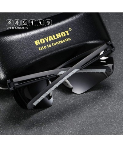 Polarized Sports Sunglasses Cycling Driving Fishing Glasses 5 Interchangeable Lenses - Grey - C8193AOLET0 $10.02 Sport