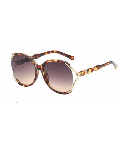 Western Fashion Round Sunglasses. - Cheetah/Brown Lens - CQ190R7U4O7 $20.69 Round