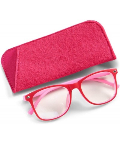 Kid's Tech Protect Pink One Size Fits Most Polycarbonate Glasses With Pouch - CQ18A6IC3NS $7.17 Oval